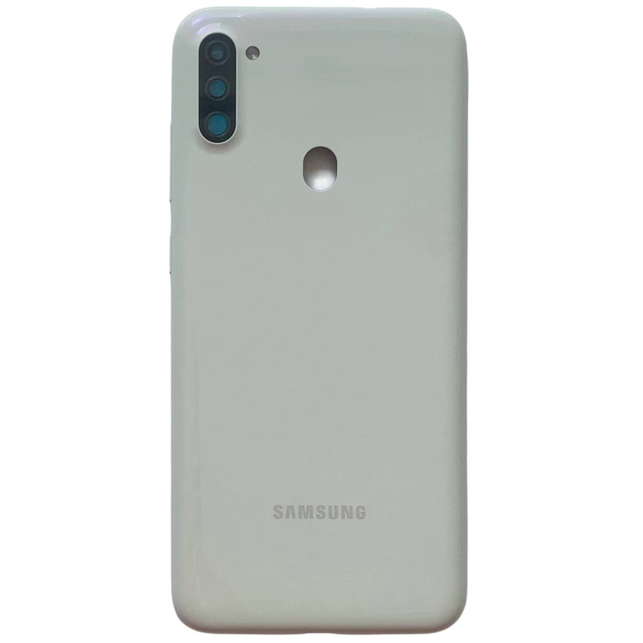 Задняя крышка Samsung A115 | M115 Galaxy A11 | M11 2020 white (со стеклом камеры)