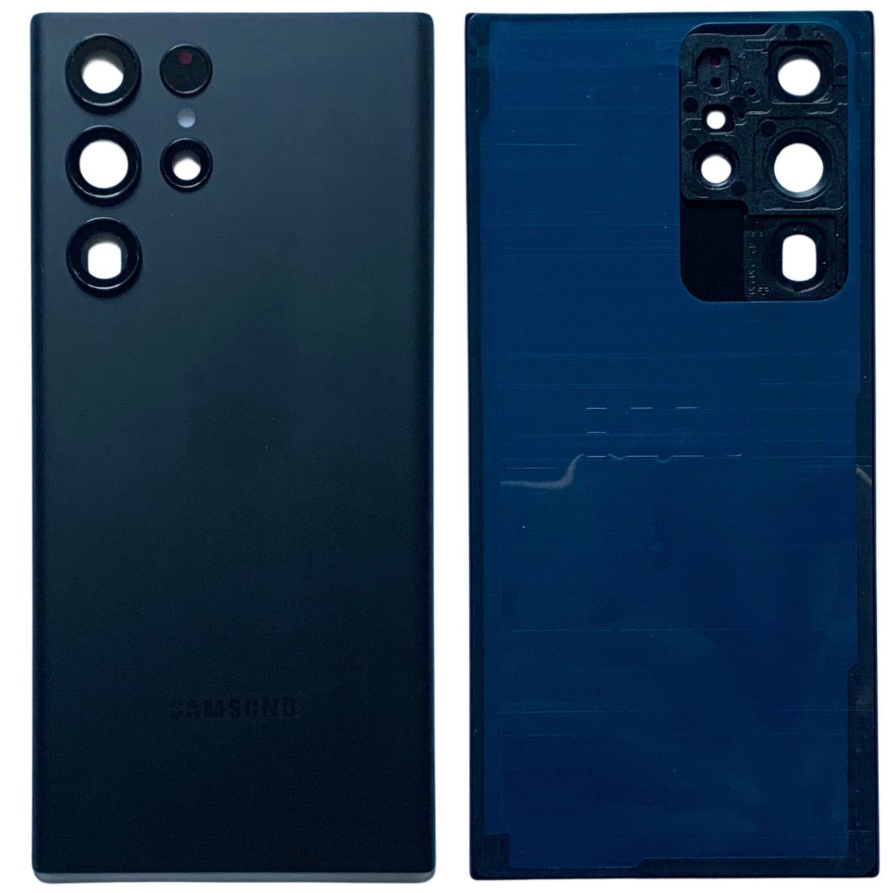 Задняя крышка Samsung S908 Galaxy S22 Ultra 5G black (со стеклом камеры)