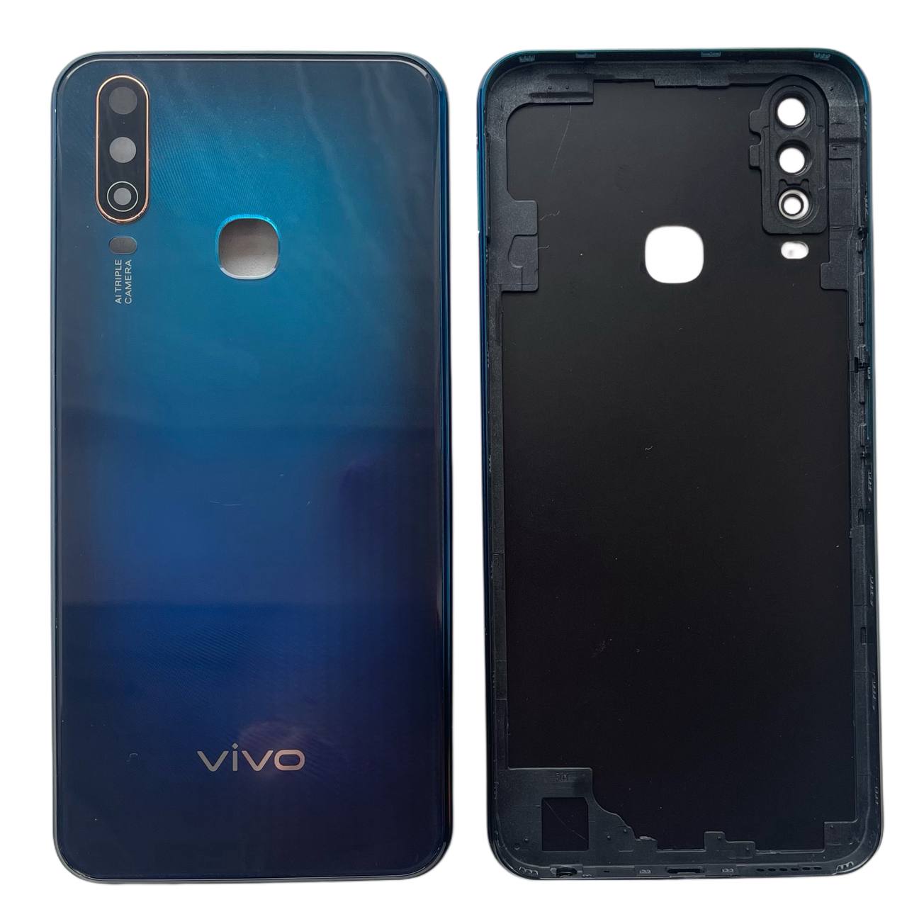 Задня кришка Vivo Y15 blue (зі склом камери)