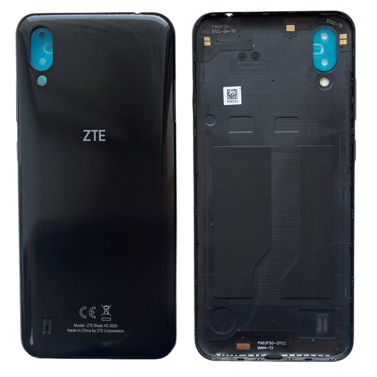 Задняя крышка ZTE Blade A5 2020 black (без стекла камеры)