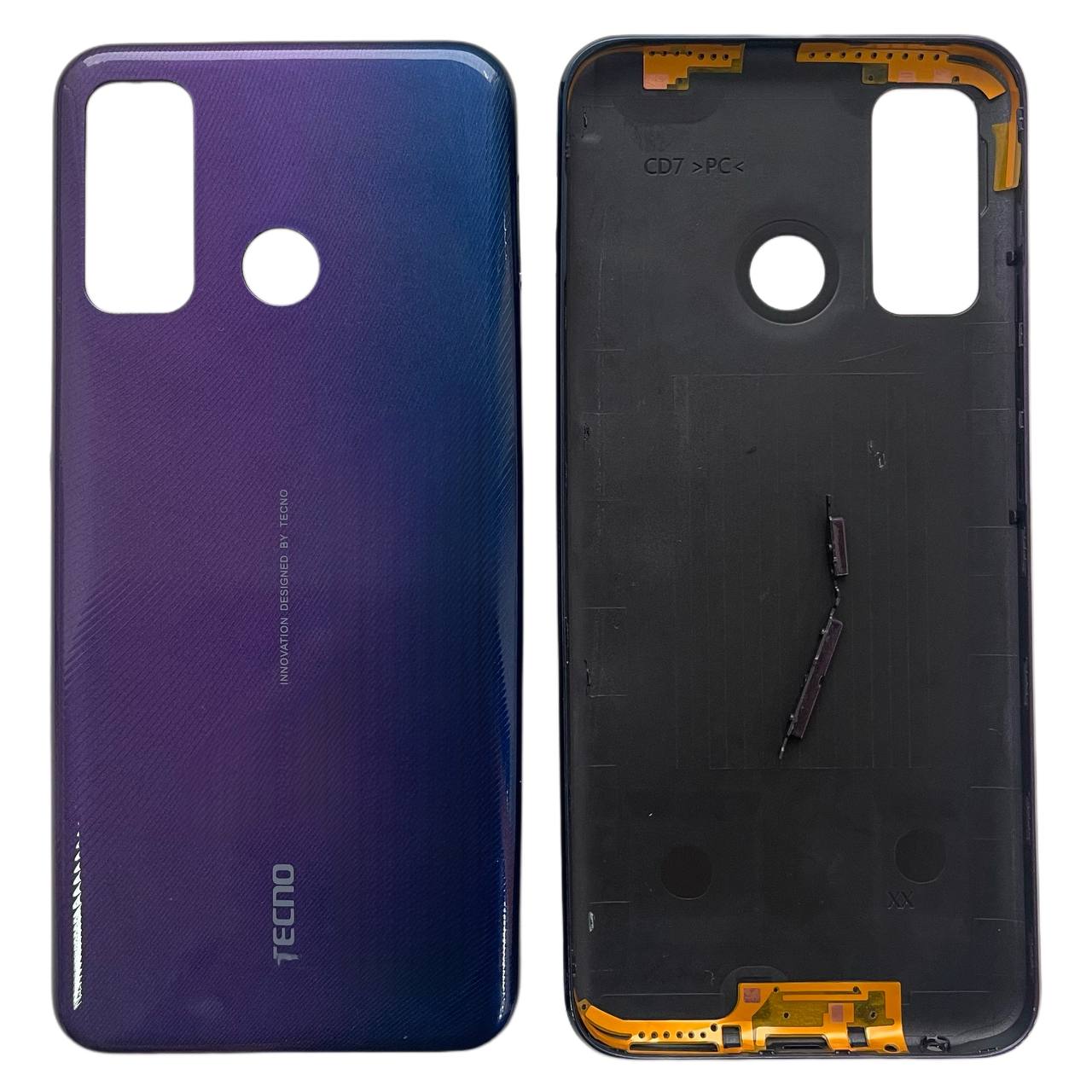 Задня кришка Tecno Camon 15 blue (без скла камери)