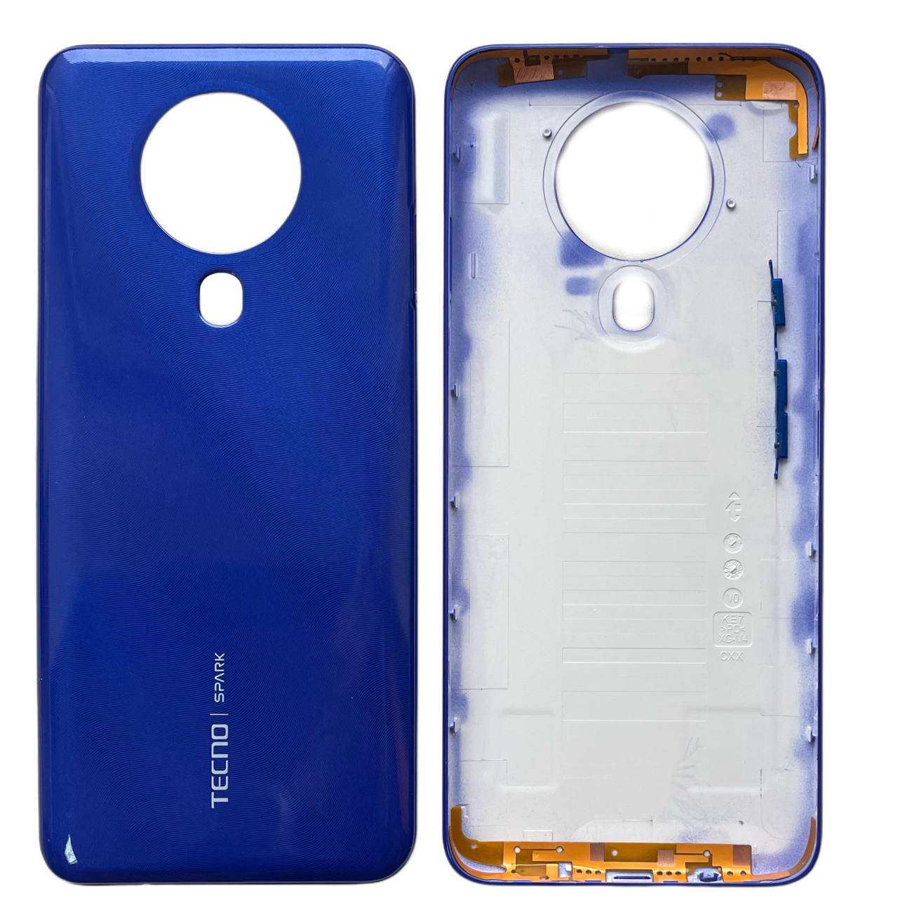Задня кришка Tecno Spark 6 blue (без скла камери)