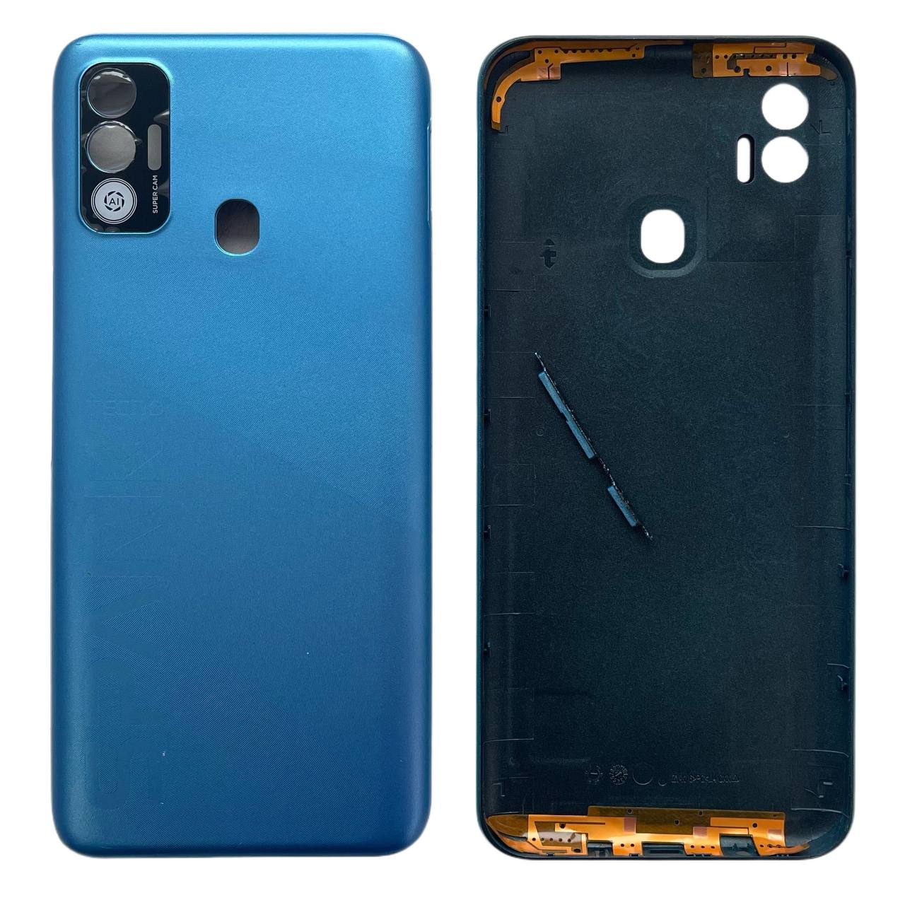 Задня кришка Tecno Spark 7 blue (без скла камери)