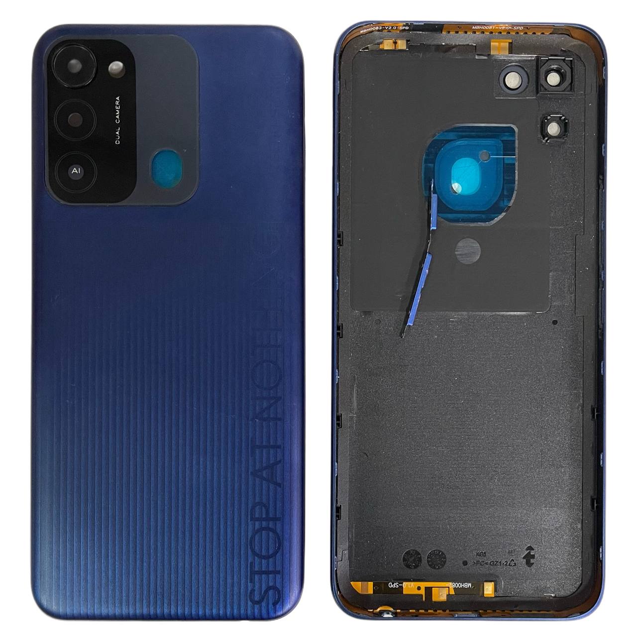 Задняя крышка Tecno Spark Go 2022 blue (без стекла камеры)