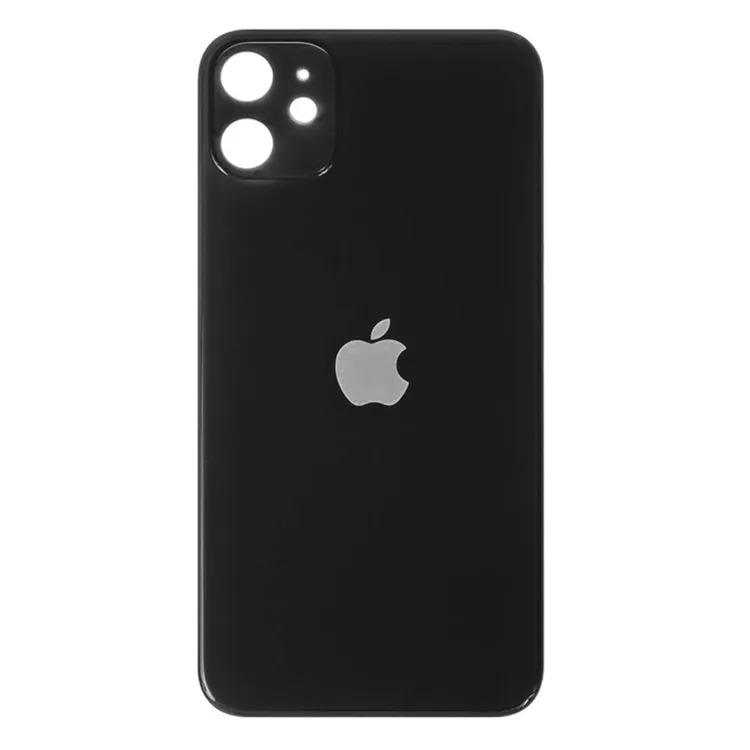 Задняя крышка корпуса iPhone 11 black, большой вырез под камеру, 1:1 Original