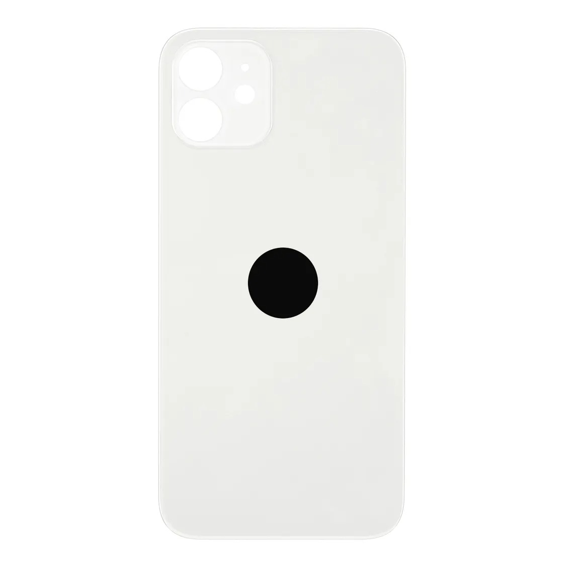 Задня кришка корпуса iPhone 12 white, великий виріз під камеру, 1:1 Original