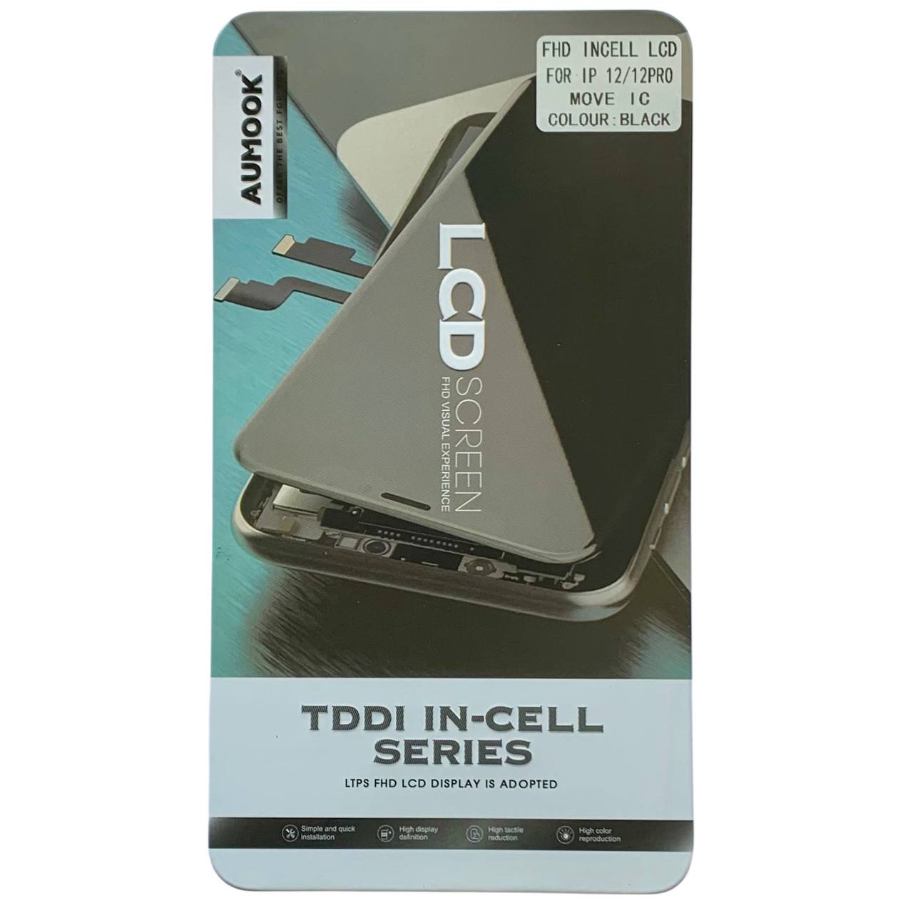 Дисплей iPhone 12 | iPhone 12 Pro black, з рамкою, AUMOOK FHD INCELL (move IC)