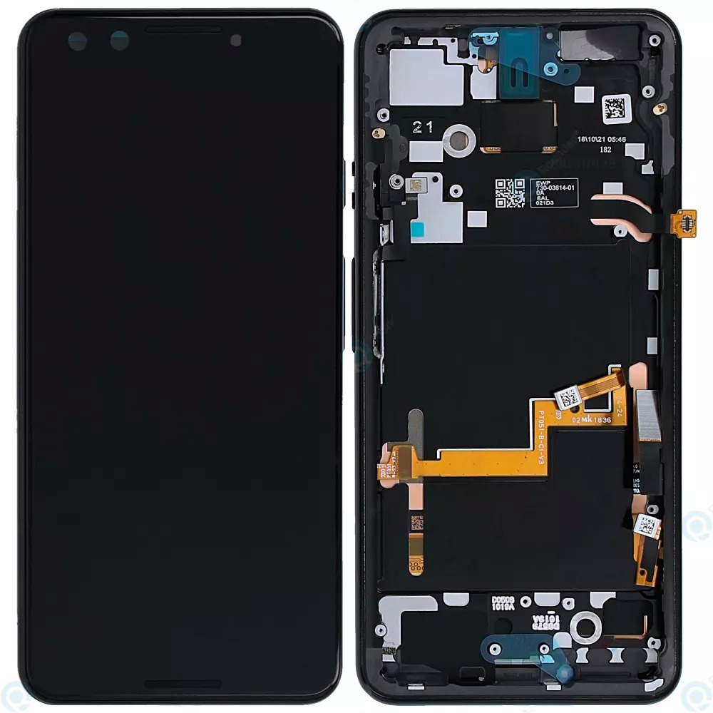 Дисплей Google Pixel 3 black, с рамкой, OLED