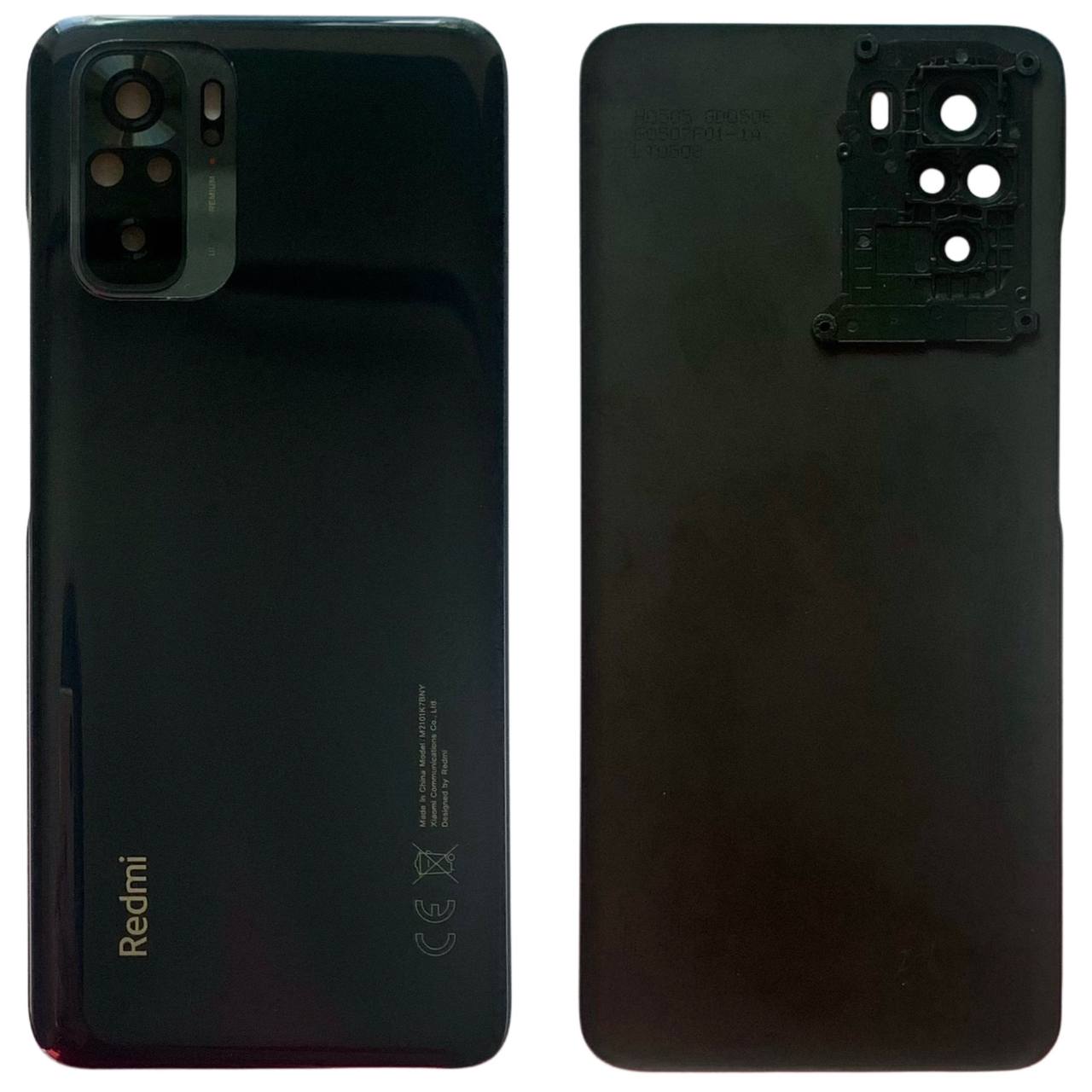 Задняя крышка Xiaomi Redmi Note 10 4G gray (со стеклом камеры)