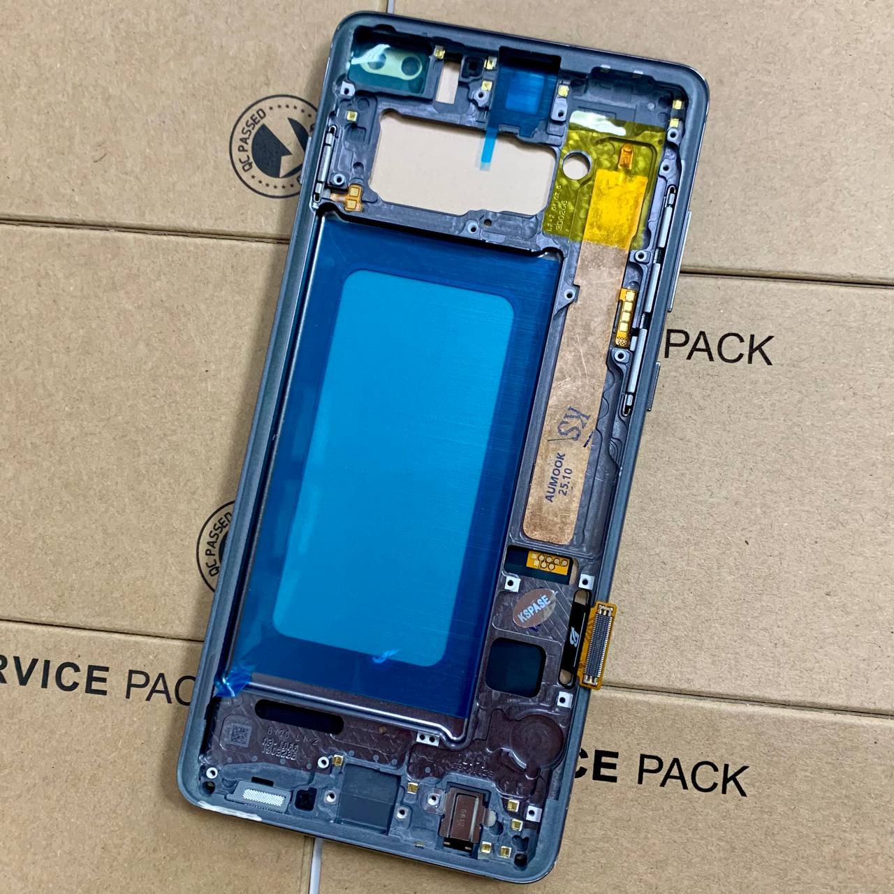 Дисплей Samsung G975 Galaxy S10 Plus silver, з рамкою, INCELL (Краї дисплею не заокруглені)