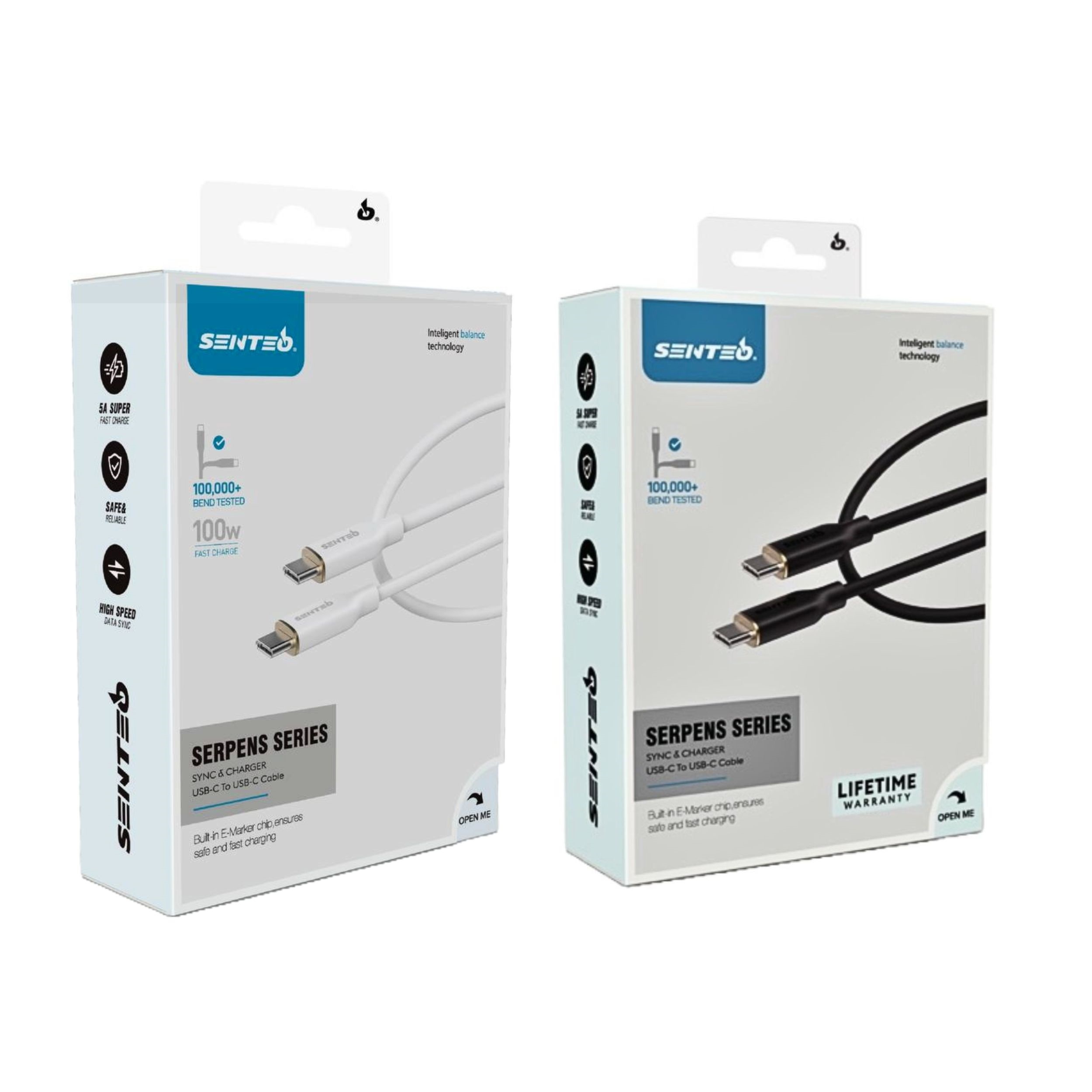 Кабель SENTEO SL-01 Silicone 100W Type-C to Type-C black