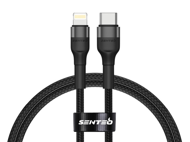 Кабель SENTEO ST-01 Montes series 20W Type-C to Lightning 1.2m black