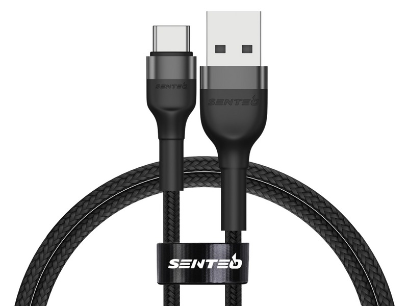 Кабель SENTEO ST-01 Montes series 3A USB to Type-C 1m black