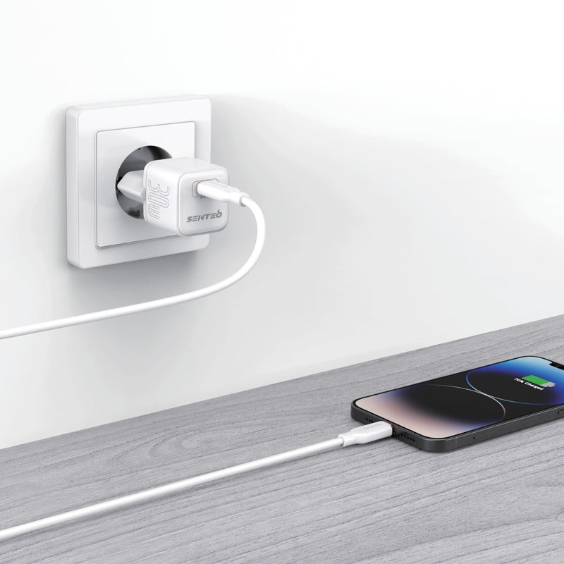 МЗП 1Port SENTEO Z-09 USB-C PD 30W (CE Сертифікат) white