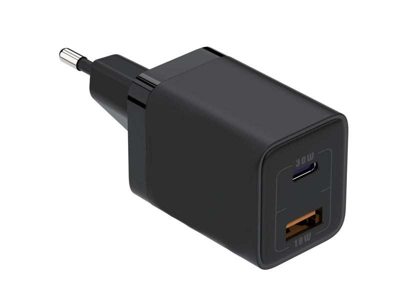 СЗУ 2Port SENTEO Z-10 USB+USB-C PD3.0 | QC3.0 30W (CE Сертификат) black