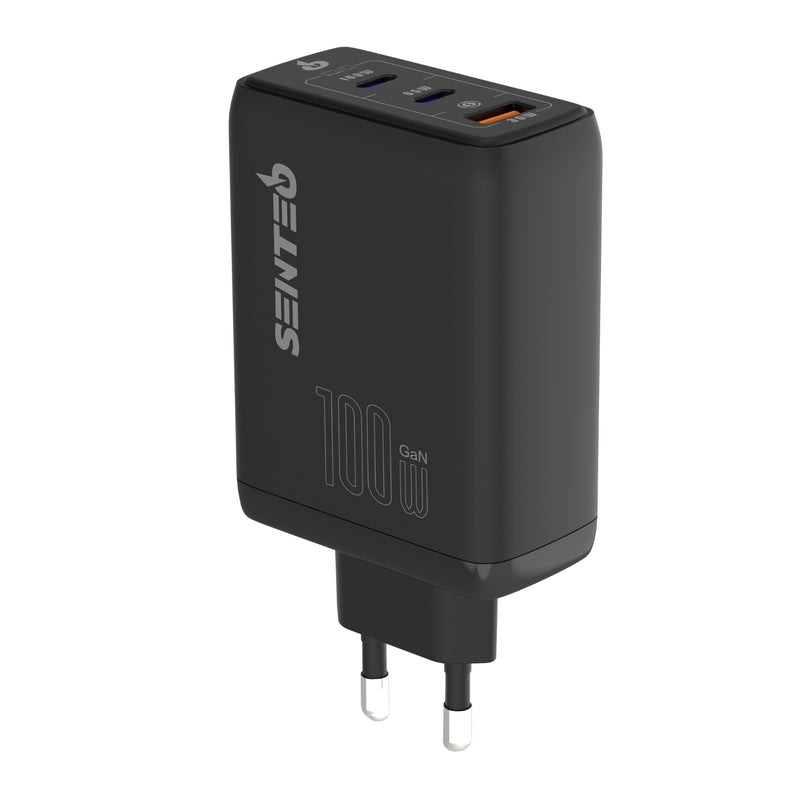 МЗП 3Port SENTEO Z-11 USB+2USB-C PD3.0 | QC3.0 100W (CE Сертифікат) black
