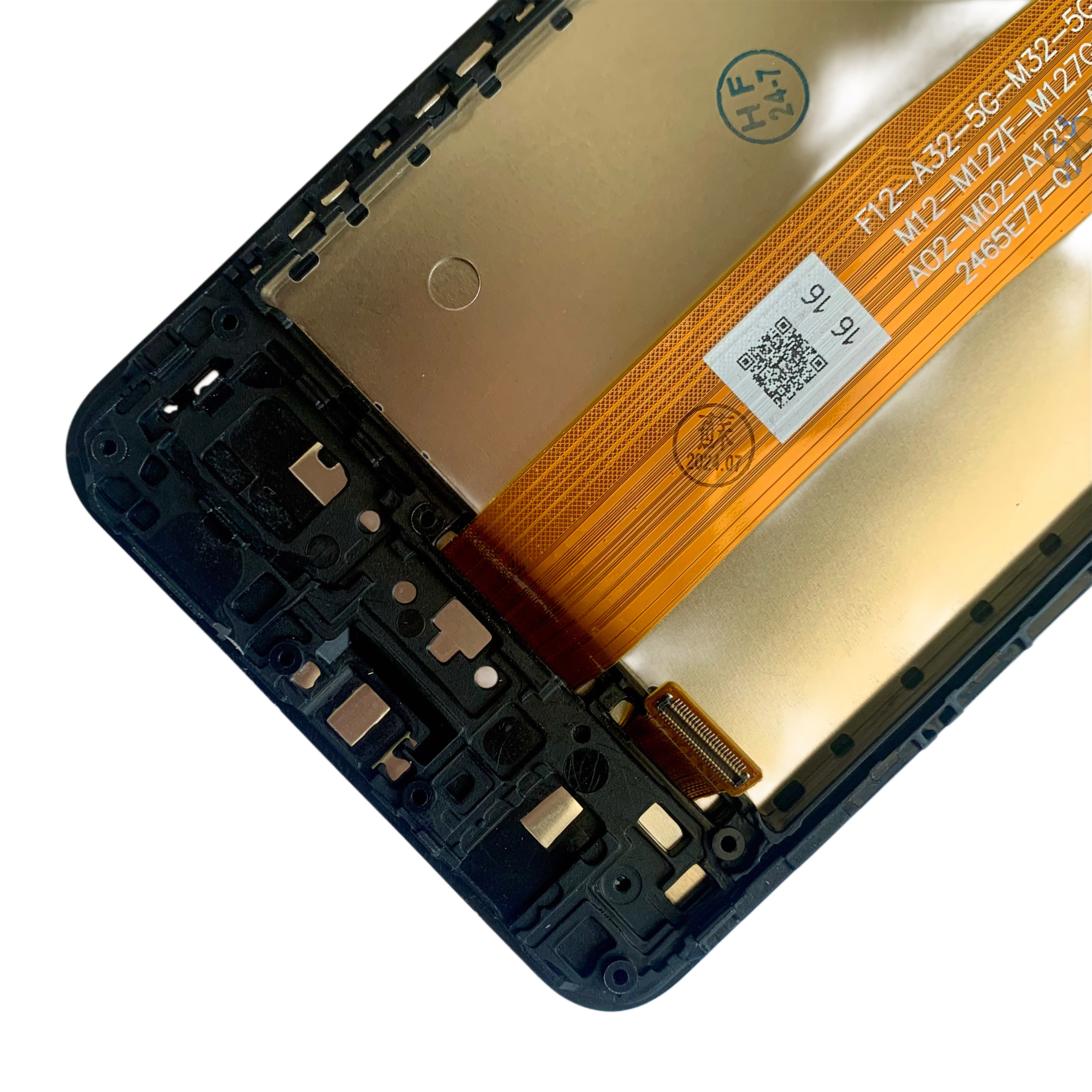 Дисплей Samsung M127 Galaxy M12 2020 black, з рамкою, IPS