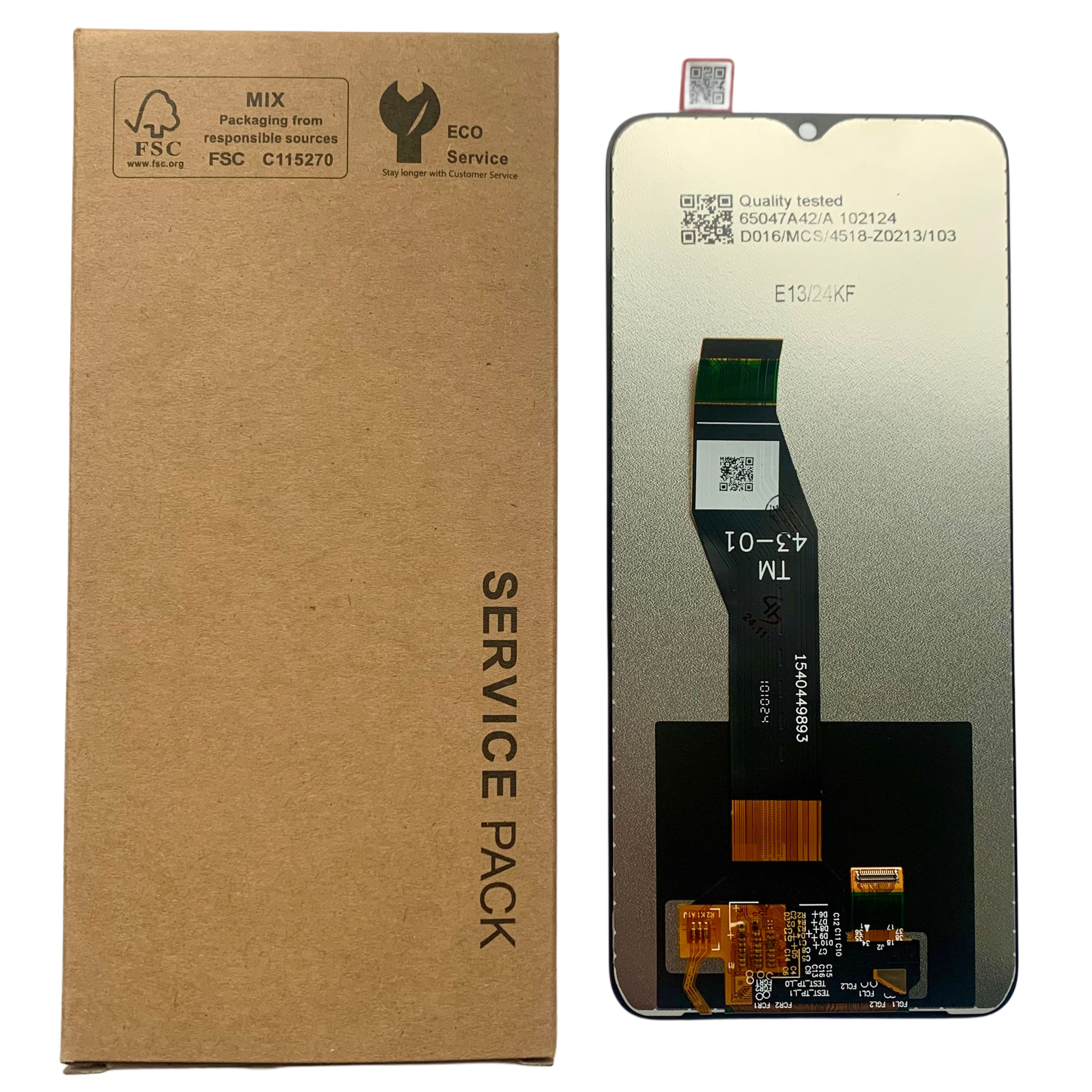 Дисплей Motorola Moto E13 black, без рамки, Service Pack Original 