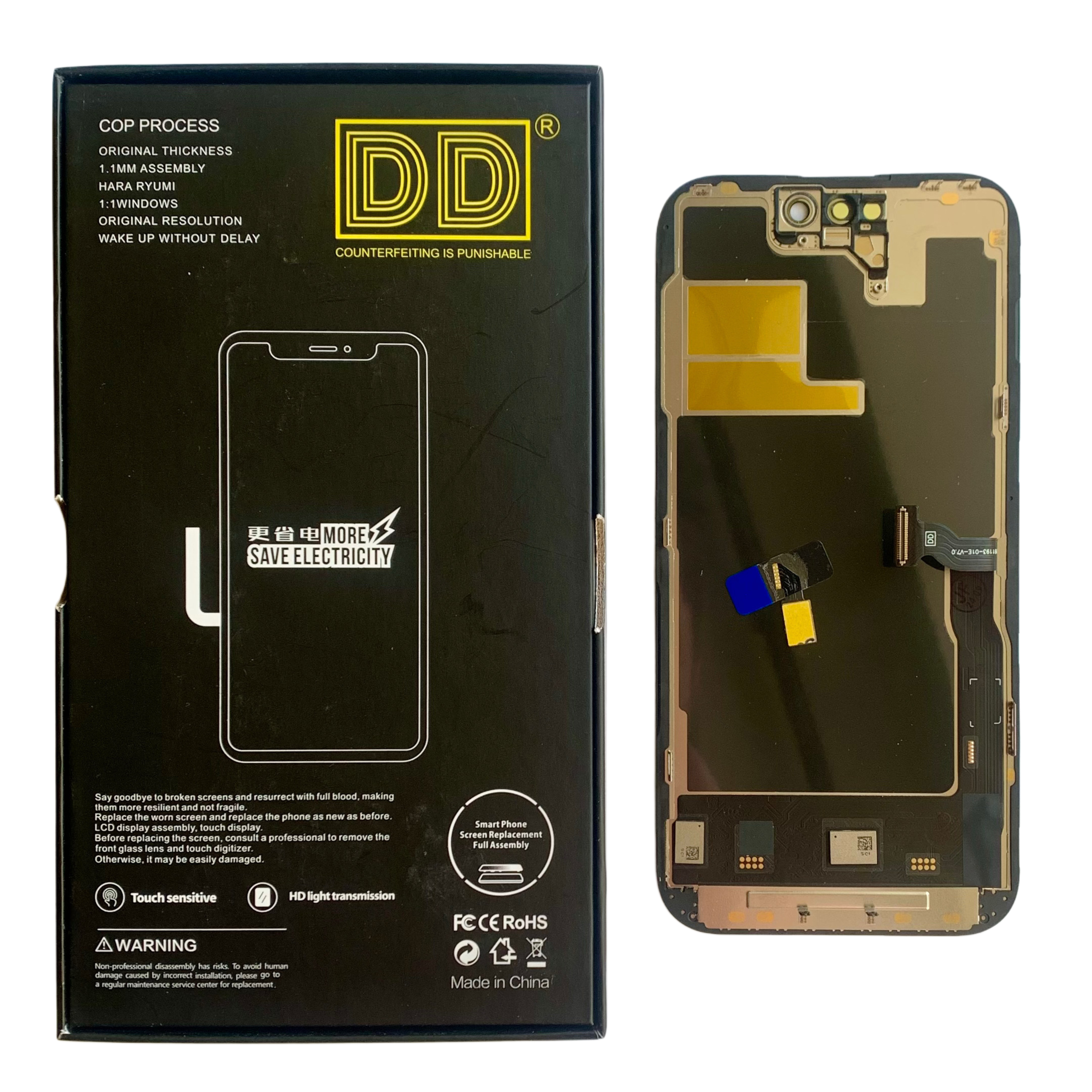 Дисплей iPhone 14 Pro black, з рамкою, DD OLED 120Hz (без помилки)