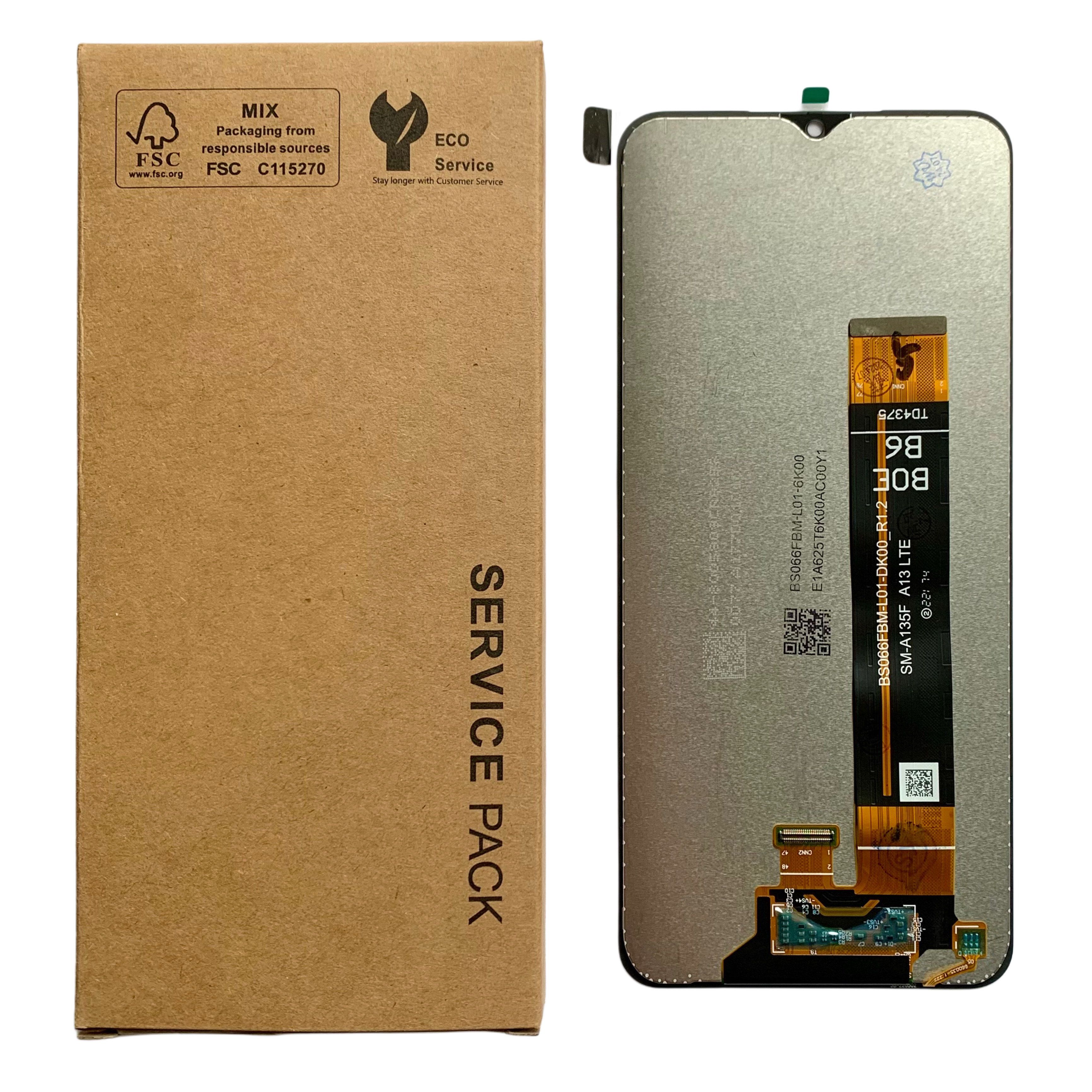 Дисплей Samsung A135 | A137 | A236 | M135 | M236B | M336B black (BS066FBM-L01-DK00_R1.2), без рамки, Service Pack Original