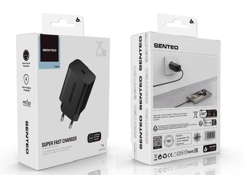 МЗП 1Port SENTEO Z-13 USB-C 3A PD 25W (CE Сертифікат) black