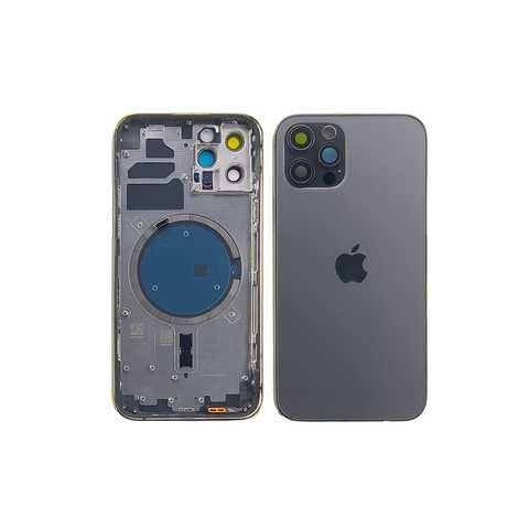 Корпус iPhone 12 Pro Max graphite в зборі з тримачем SIM, кнопками, магнітами та сіткою, EU Original