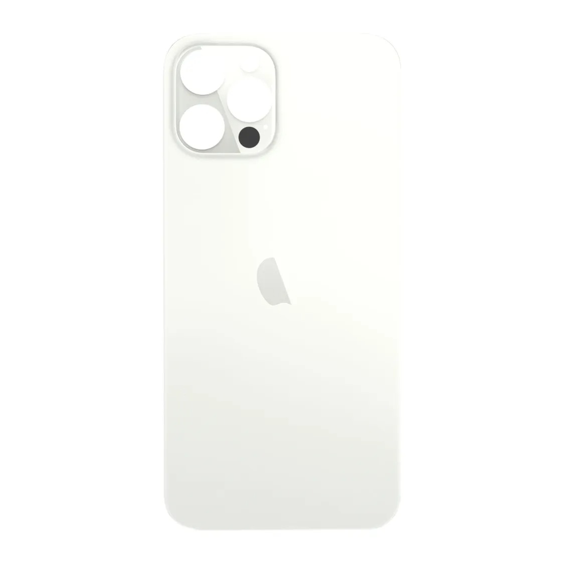 Задня кришка корпуса iPhone 12 Pro Max white, великий виріз під камеру, 1:1 Original