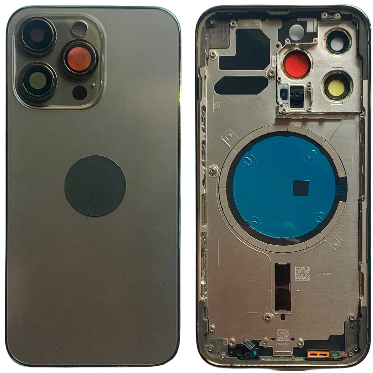 Корпус iPhone 13 Pro Black в зборі з тримачем SIM, кнопками, магнітами та сіткою, USA Original