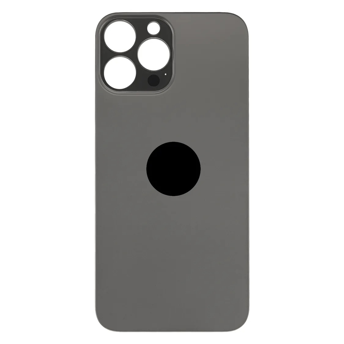 Задня кришка корпуса iPhone 13 Pro Max black, великий виріз під камеру, 1:1 Original