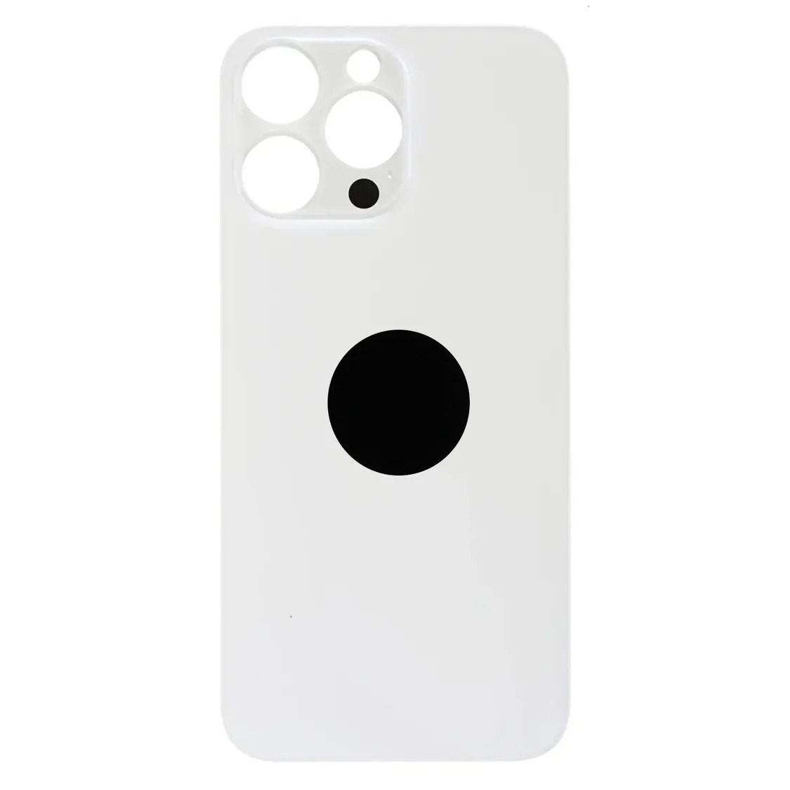 Задня кришка корпусу iPhone 14 Pro Max white, великий виріз під камеру, 1:1 Original