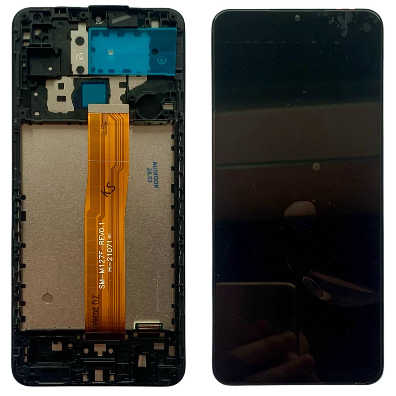 Дисплей Samsung M127F Galaxy M12 black (M127F_REV0.1), з рамкою, Original