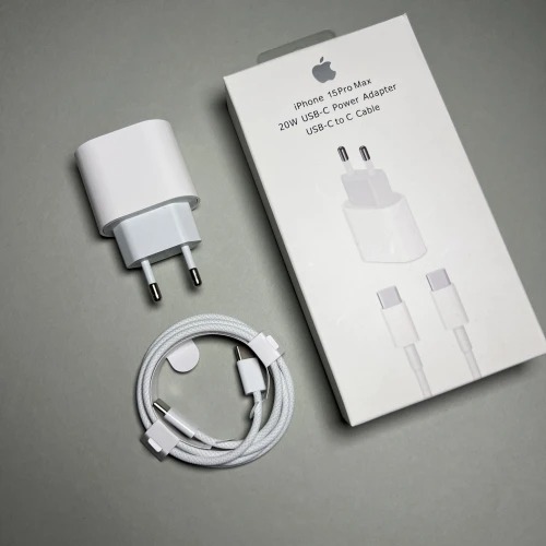 МЗП 1Port Apple A2347 iPhone 15 Pro Max USB-C 20W Type-C to Type-C High Quiality (original box)