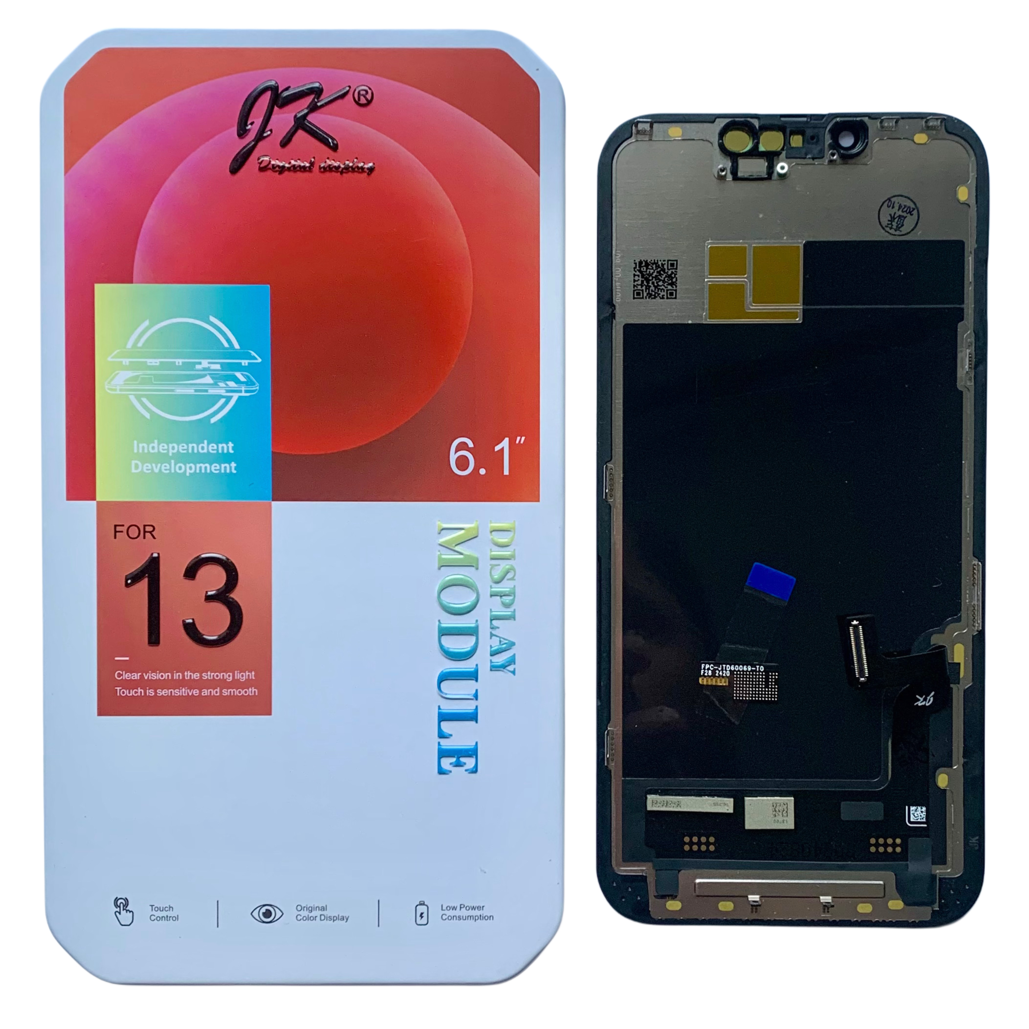 Дисплей iPhone 13 black, с рамкой, JK FHD INCELL (move IC)