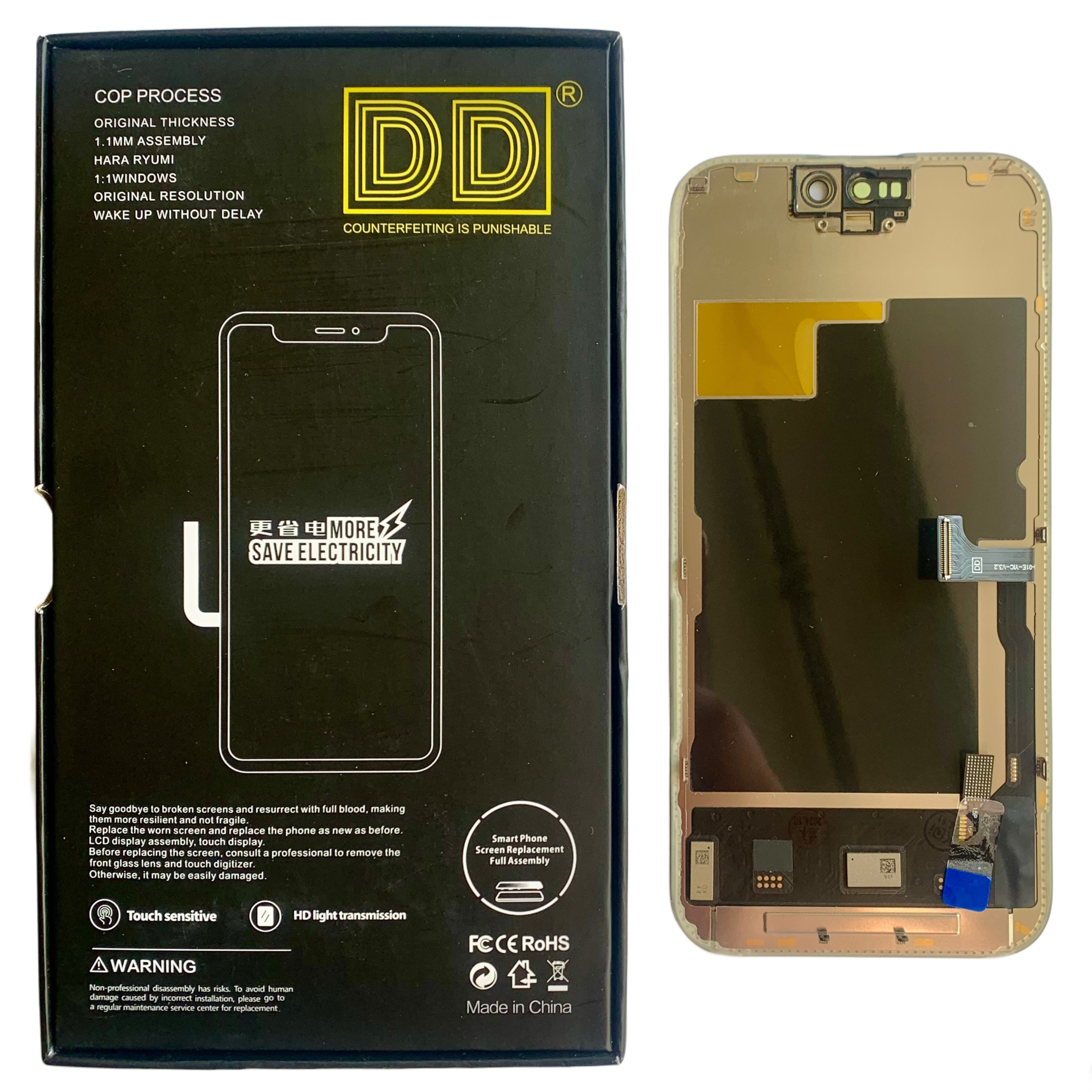 Дисплей iPhone 15 Pro black, з рамкою, DD OLED 120Hz (без помилки)
