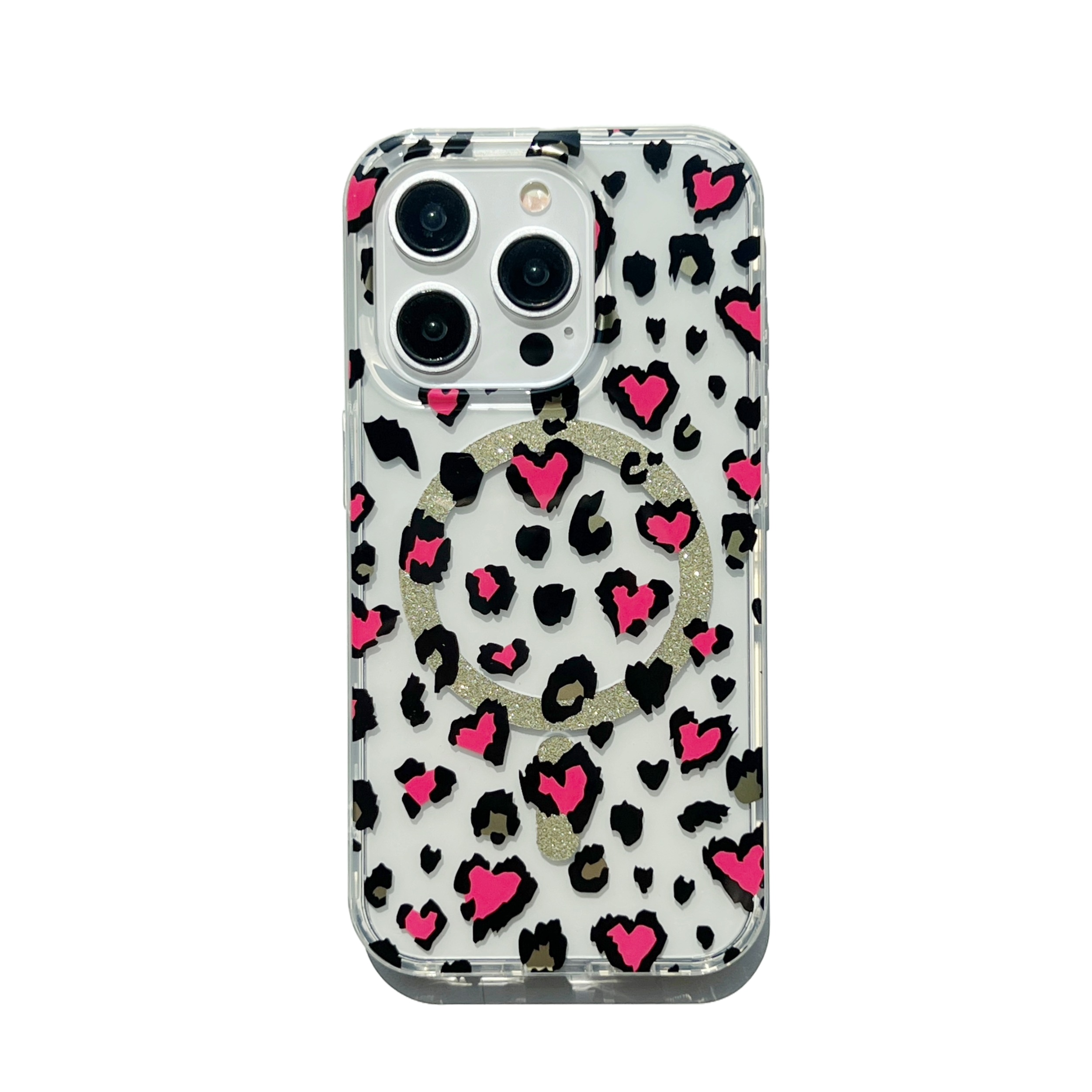 Чохол TPU CASE LAB Candy Leopard for iPhone 16 Pro Max with MagSafe pink
