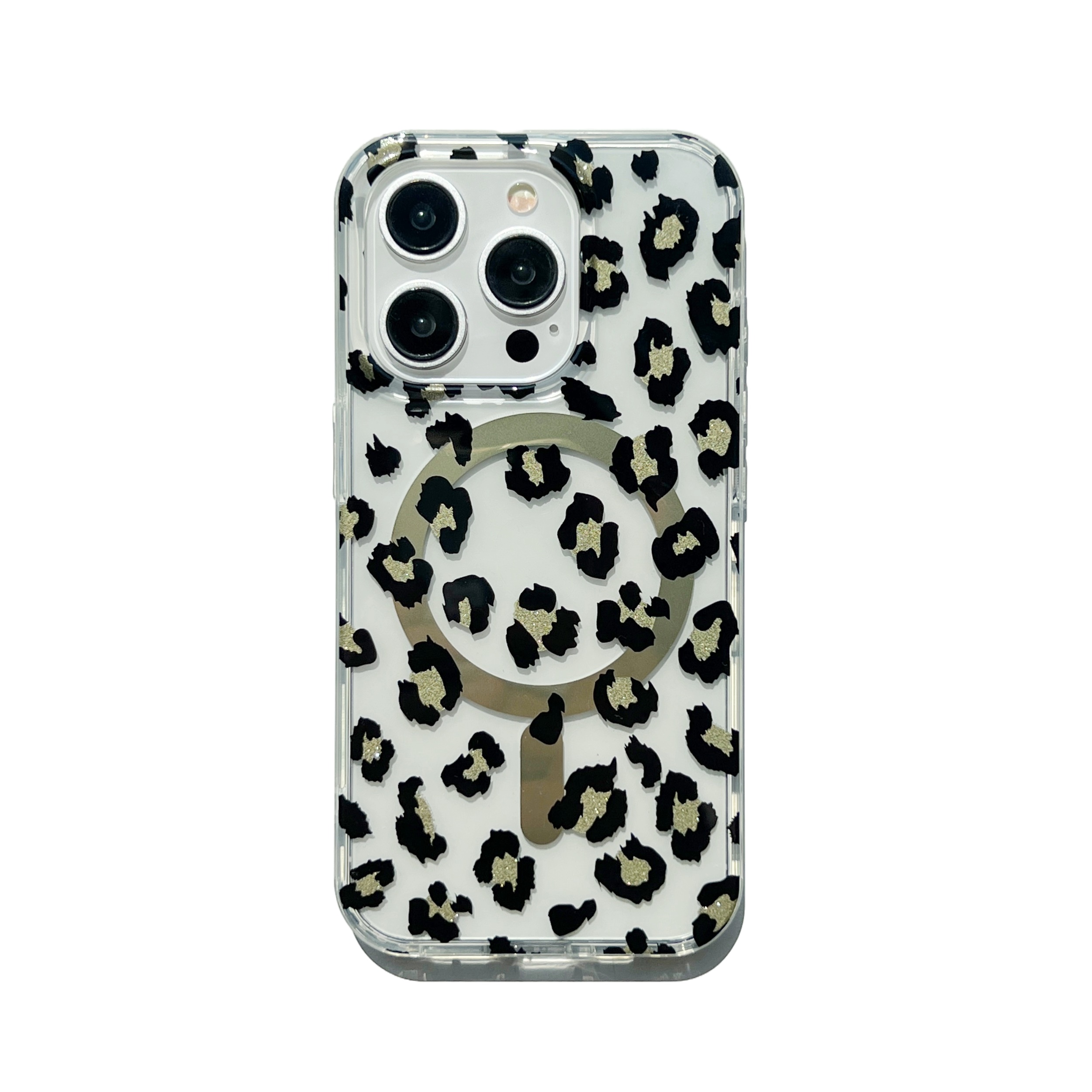 Чохол TPU CASE LAB Candy Leopard for iPhone 16 Pro with MagSafe gold