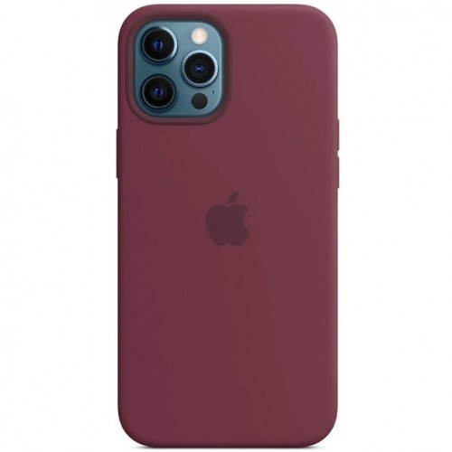 Чохол Silicone Case 1:1 for iPhone 12 Pro Max with MagSafe animation, plum