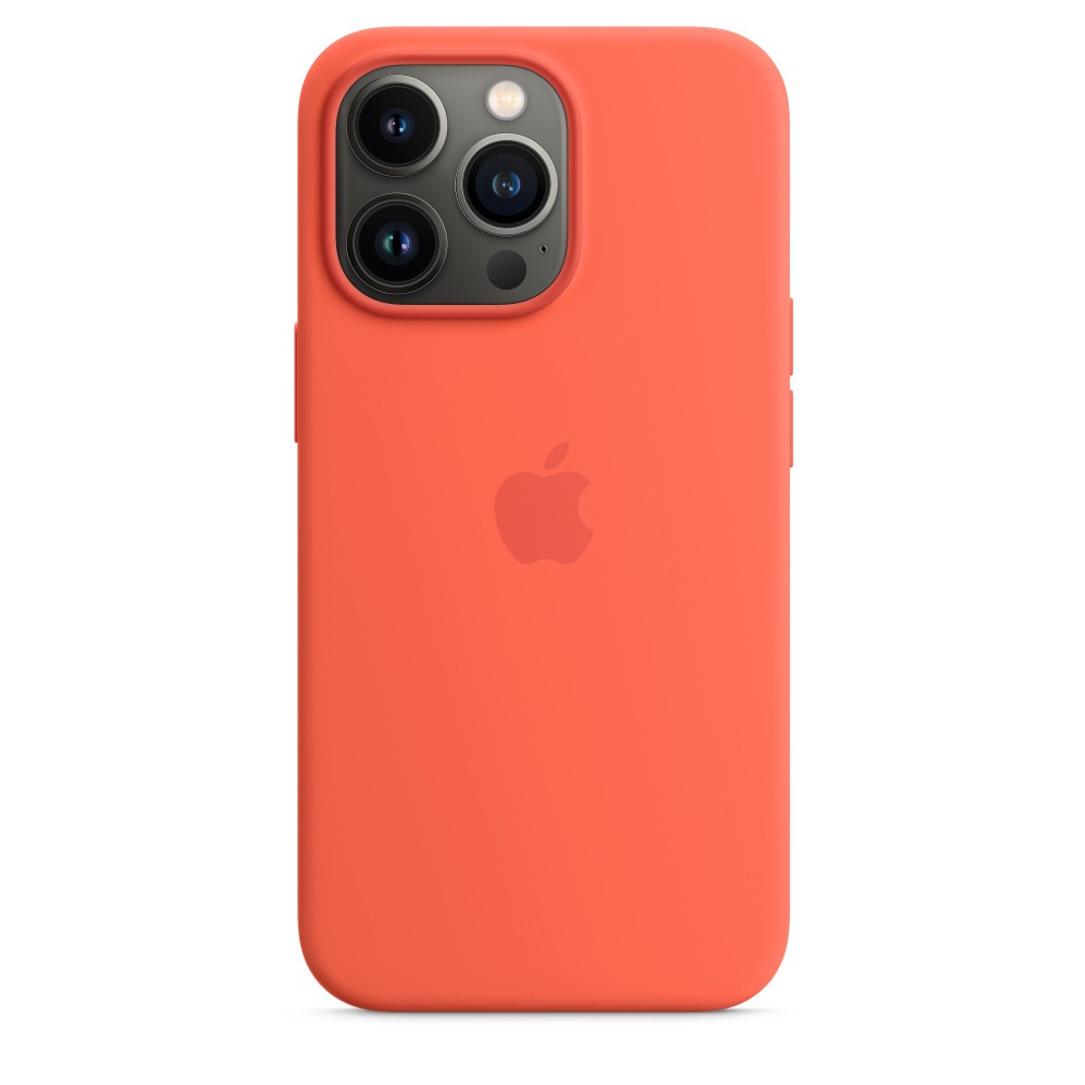 Чохол Silicone Case 1:1 for iPhone 13 Pro with MagSafe animation, nectarine