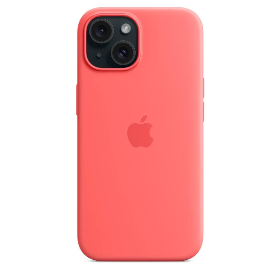 Чохол Silicone Case 1:1 for iPhone 15 Pro with MagSafe animation, guava