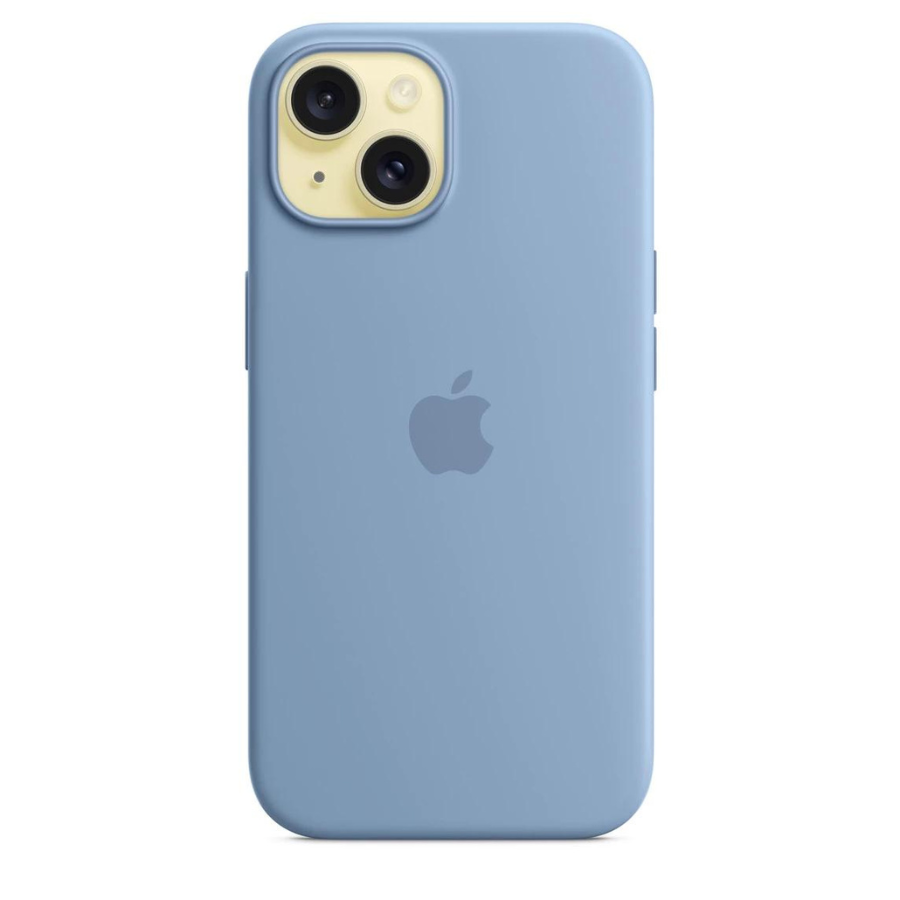 Чохол Silicone Case 1:1 for iPhone 15 with MagSafe animation winter blue