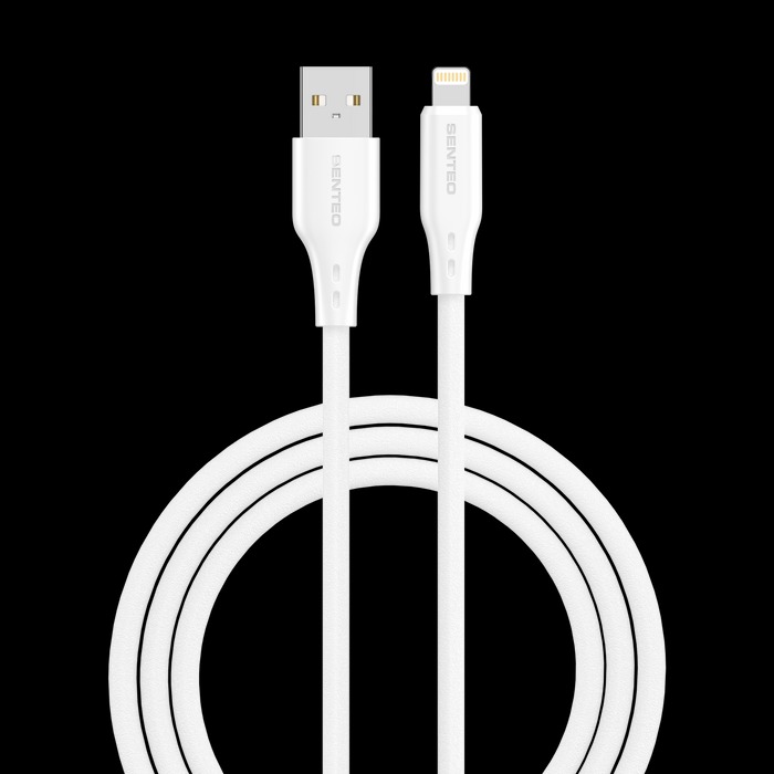 Кабель SENTEO SL-05 Foamed Silicone 2.4A USB to Lightning 1m white