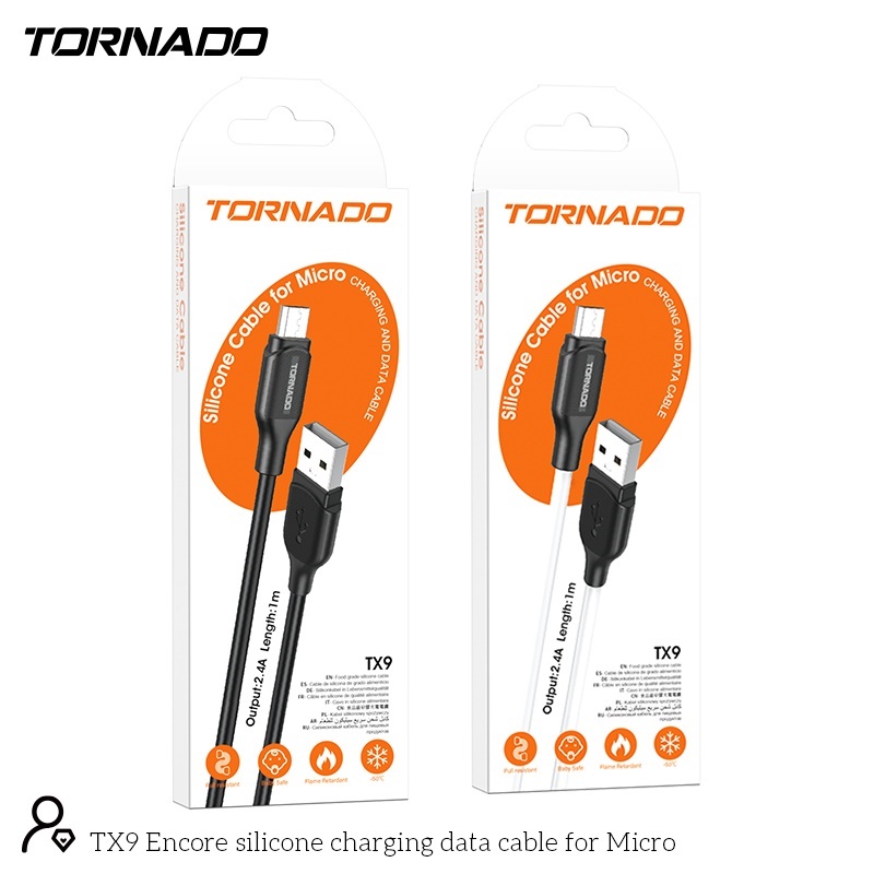 Кабель Tornado TX9 Silicone USB to Micro 1m white