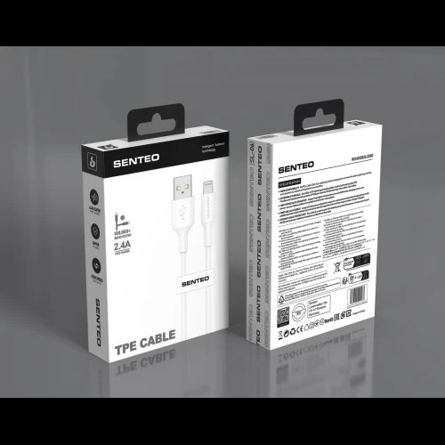 Кабель SENTEO SL-06 2.4A USB to Lightning 1m white