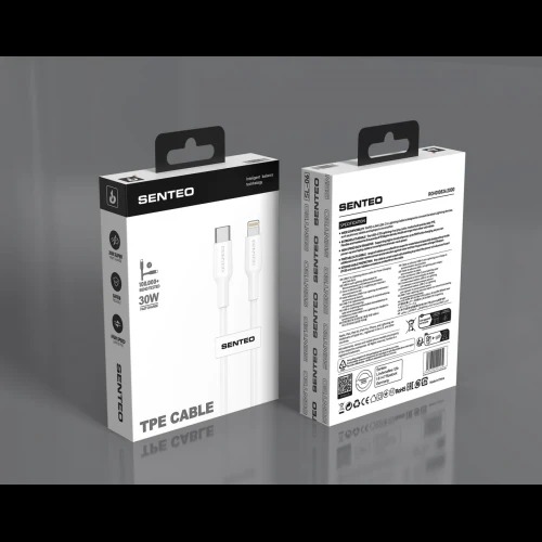 Кабель SENTEO SL-06 30W Type-C to Lightning 1m white