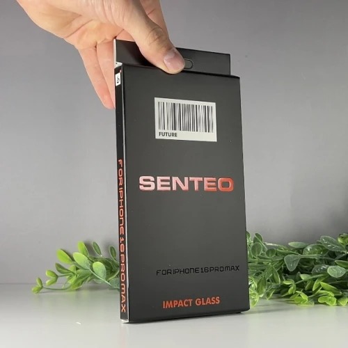 Захисне скло SENTEO 9H Impact iPhone 16 Pro | iPhone 17 black (в упаковці)