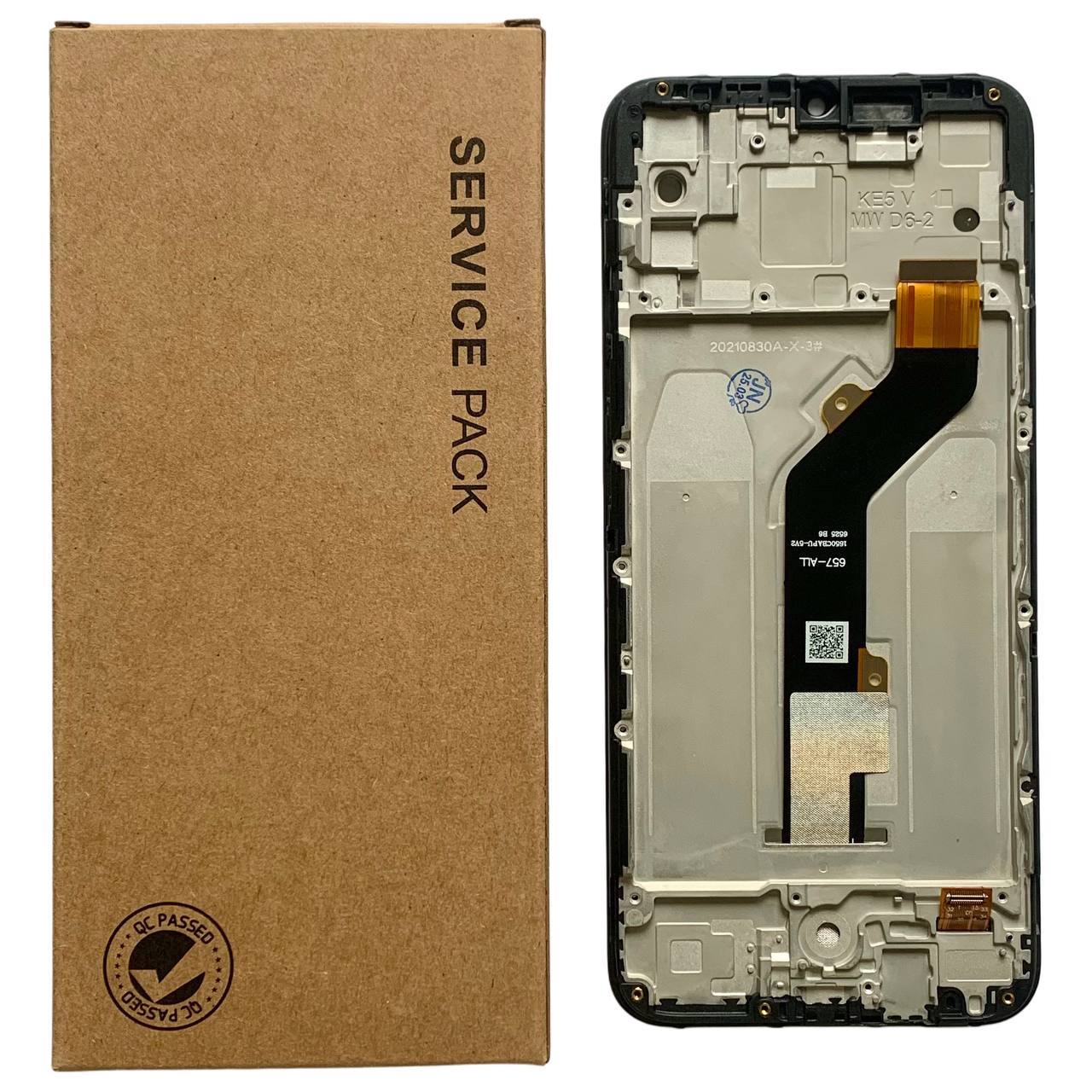Дисплей Tecno Spark 6 Go black, з рамкою, Service Pack Original