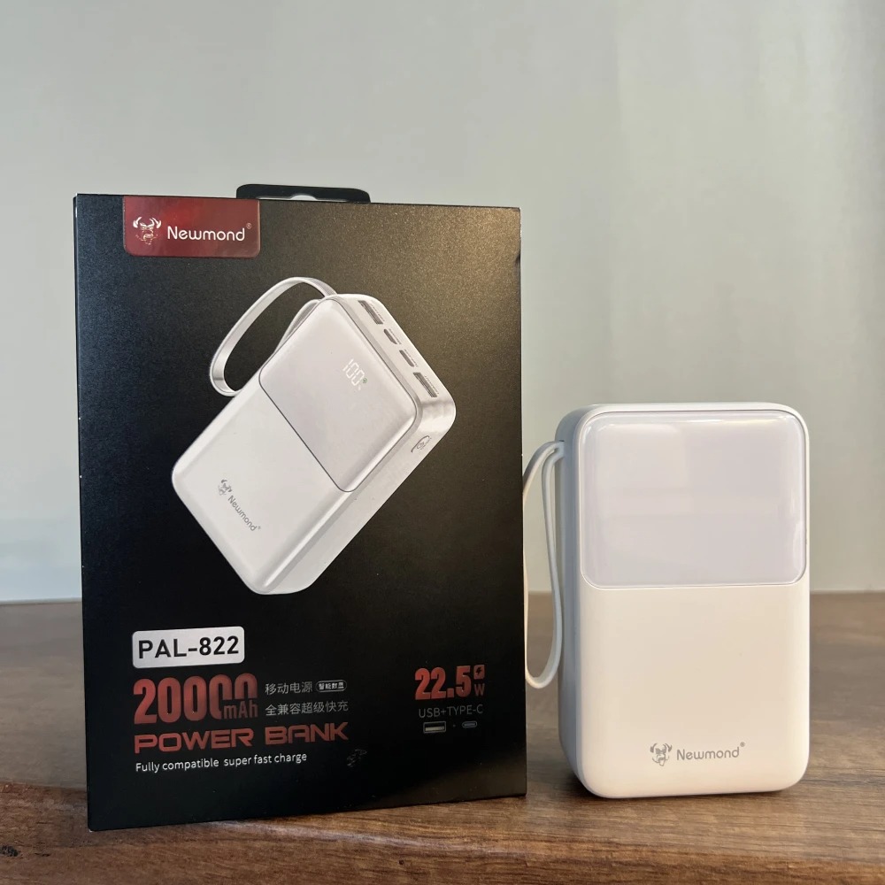 Power Bank Newmond PAL-822 20000mAh PD | QC 22.5W 2USB + USB-C white