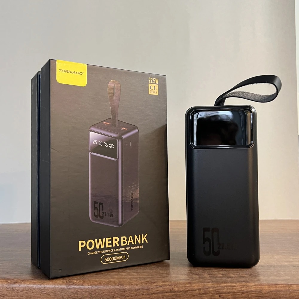 Power Bank Tornado PB-A5 50000mAh PD | QC 22.5W 2USB + USB-C black