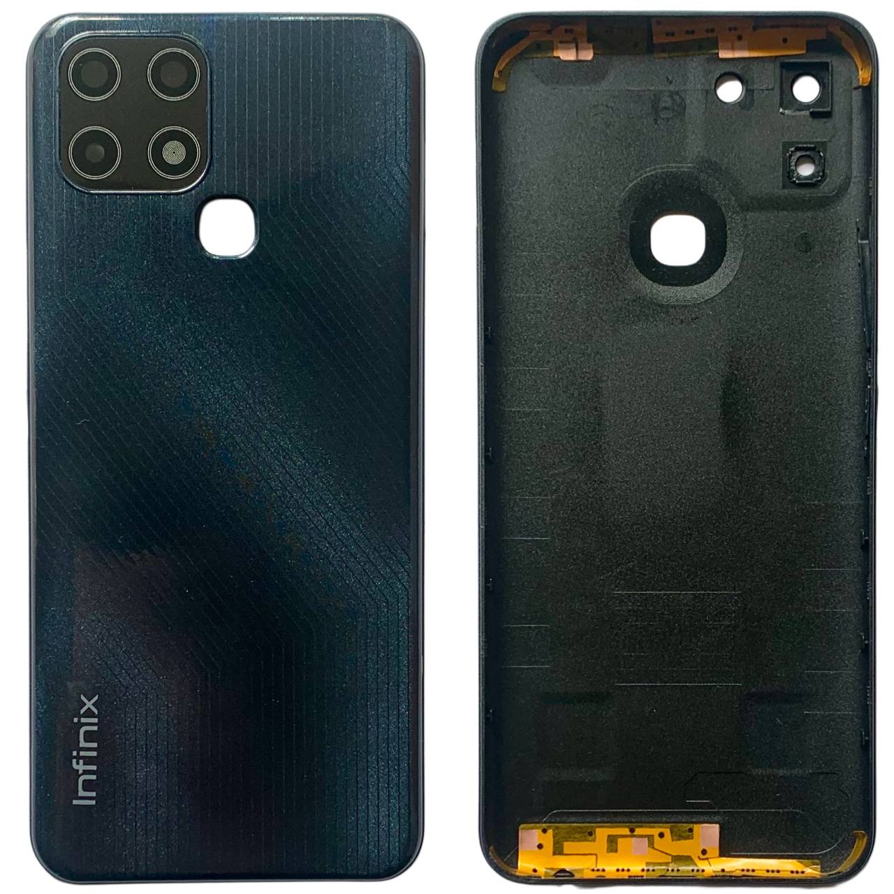 Задняя крышка Infinix Smart 6 black (со стеклом камеры)