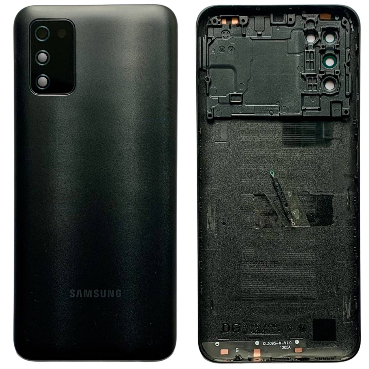 Задняя крышка Samsung A037 Galaxy A03s 2021 black (со стеклом камеры)